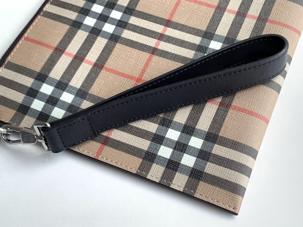 Клатч Burberry Vintage із зернистої натуральної шкіри — фото 9