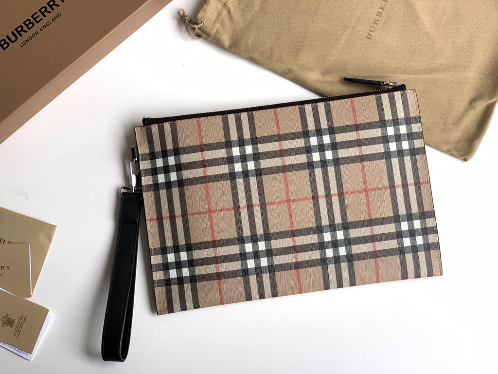 Клатч Burberry Vintage із зернистої натуральної шкіри — фото 2