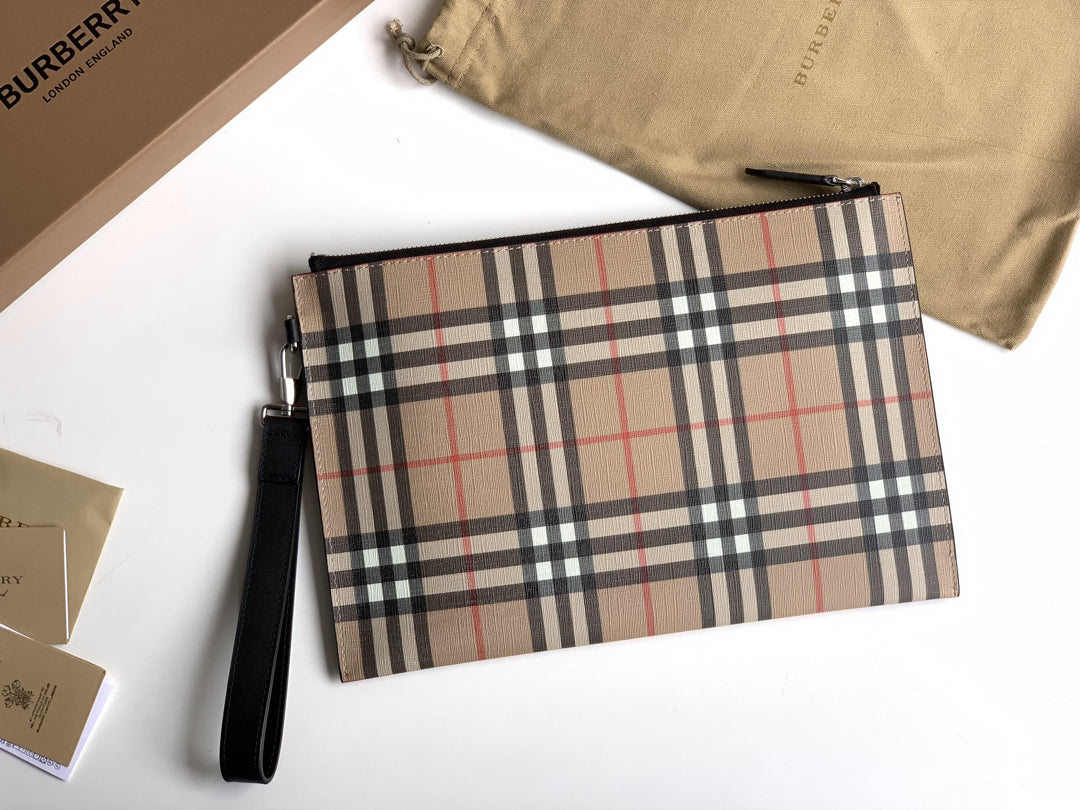 Клатч Burberry Vintage із зернистої натуральної шкіри — фото 2