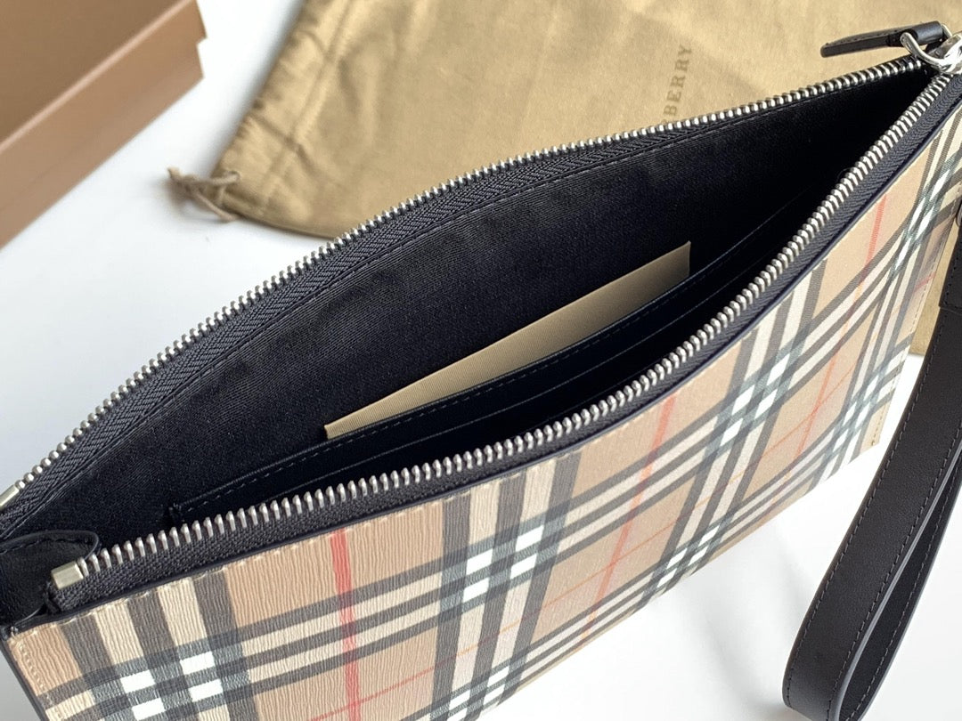 Клатч Burberry Vintage із зернистої натуральної шкіри — фото 7