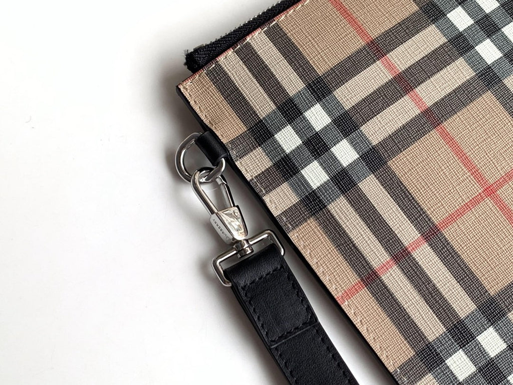 Клатч Burberry Vintage із зернистої натуральної шкіри — фото 5