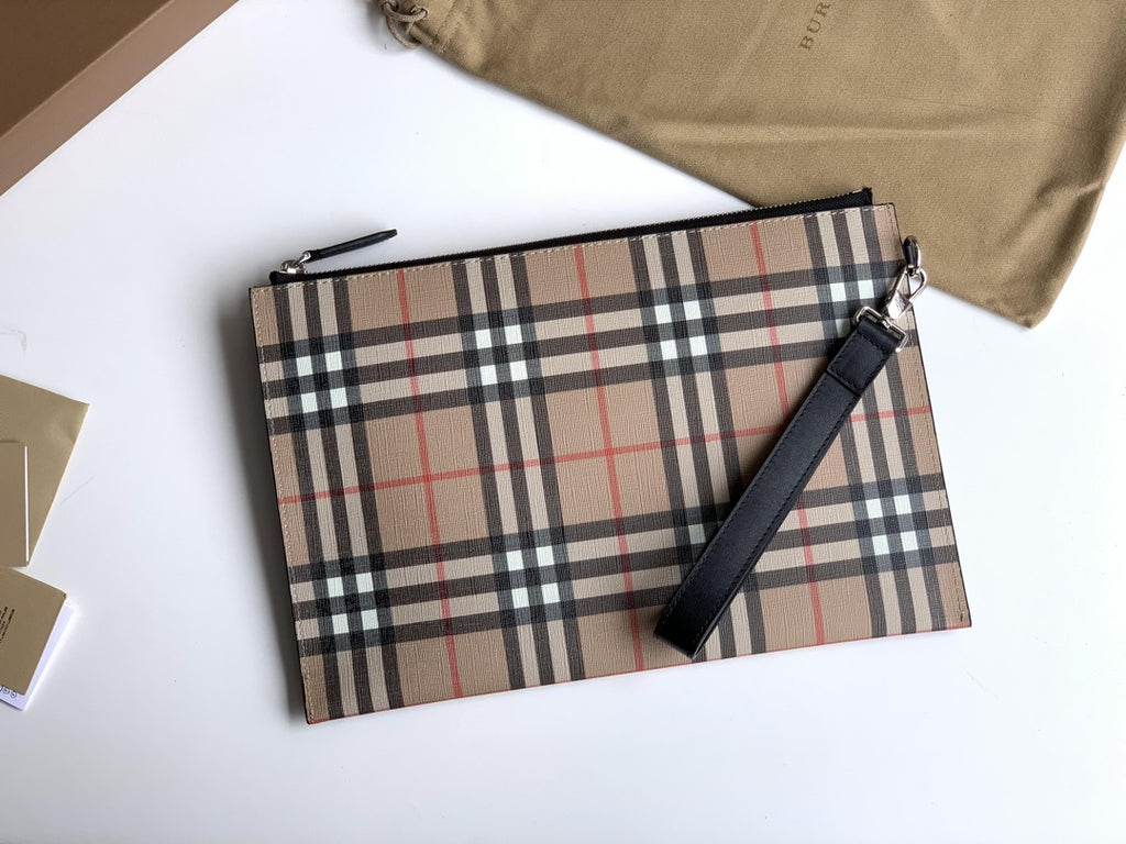 Клатч Burberry Vintage із зернистої натуральної шкіри — фото 3
