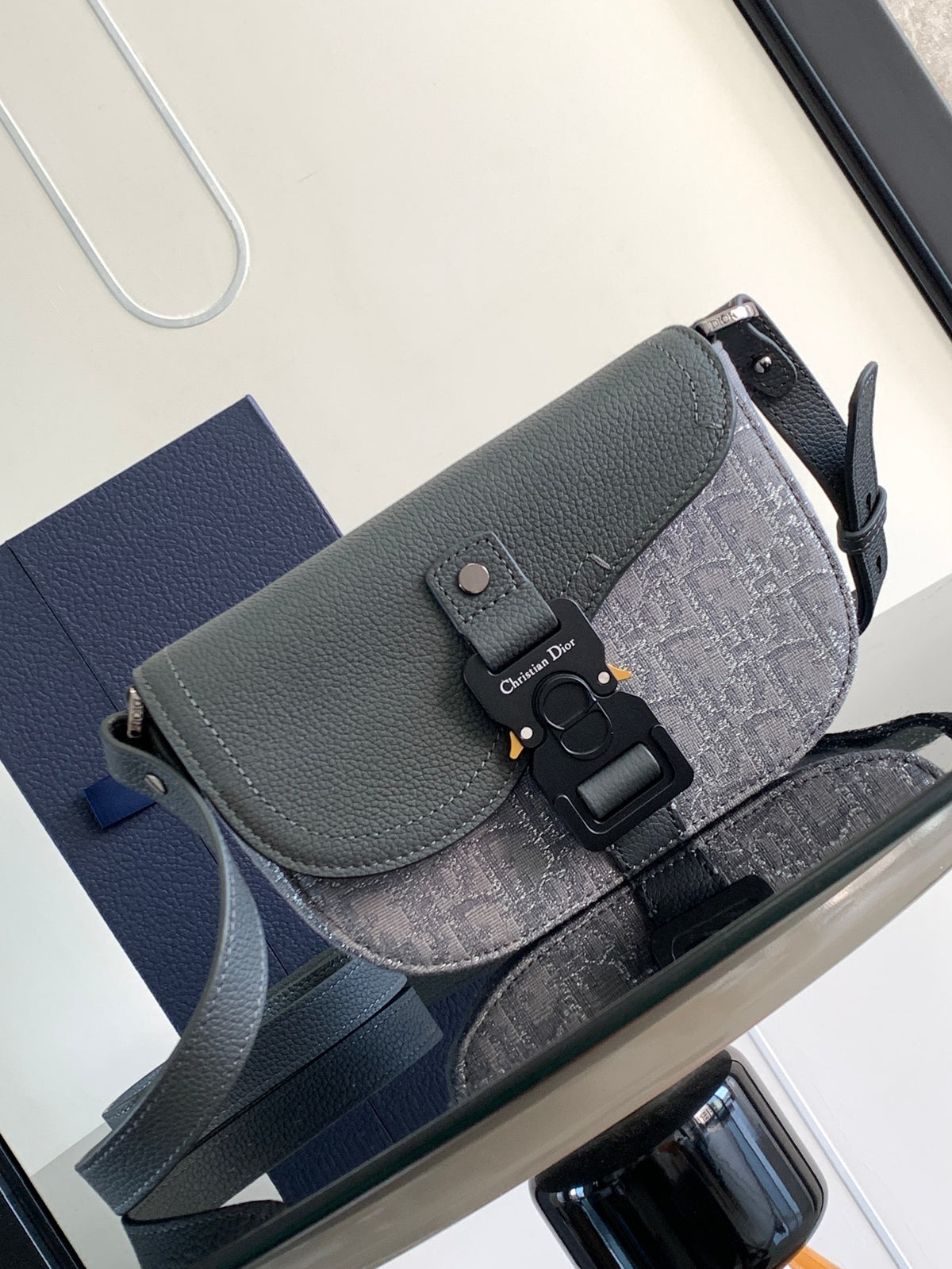 Клатч Dior Saddle з натуральної шкіри — фото 1
