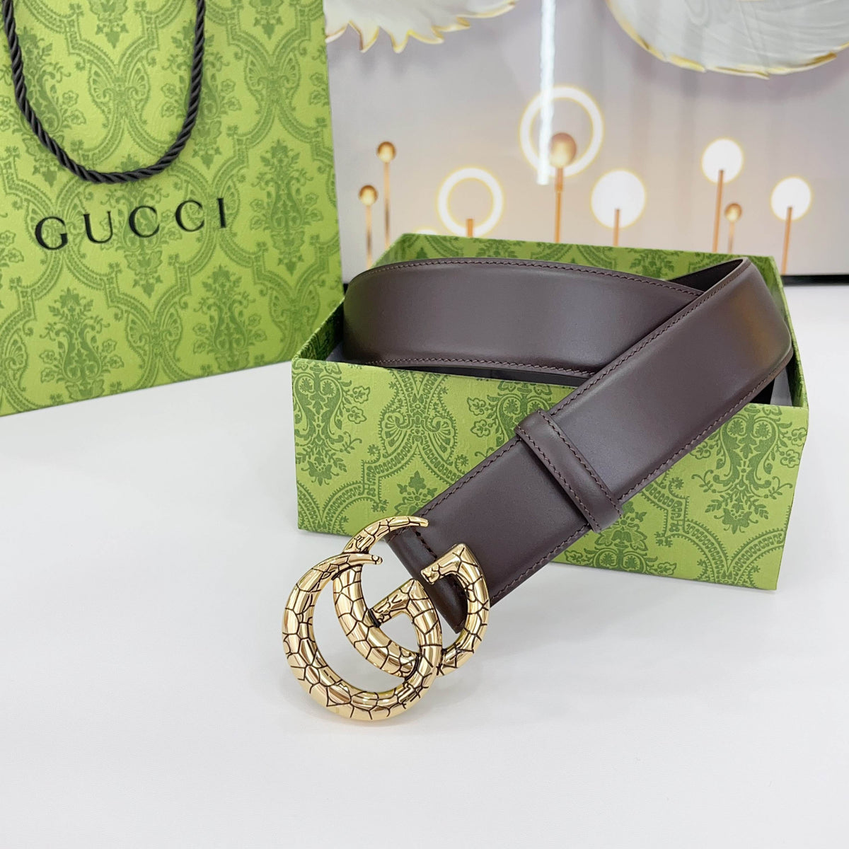 Ремінь Gucci з натуральної шкіри — фото 3