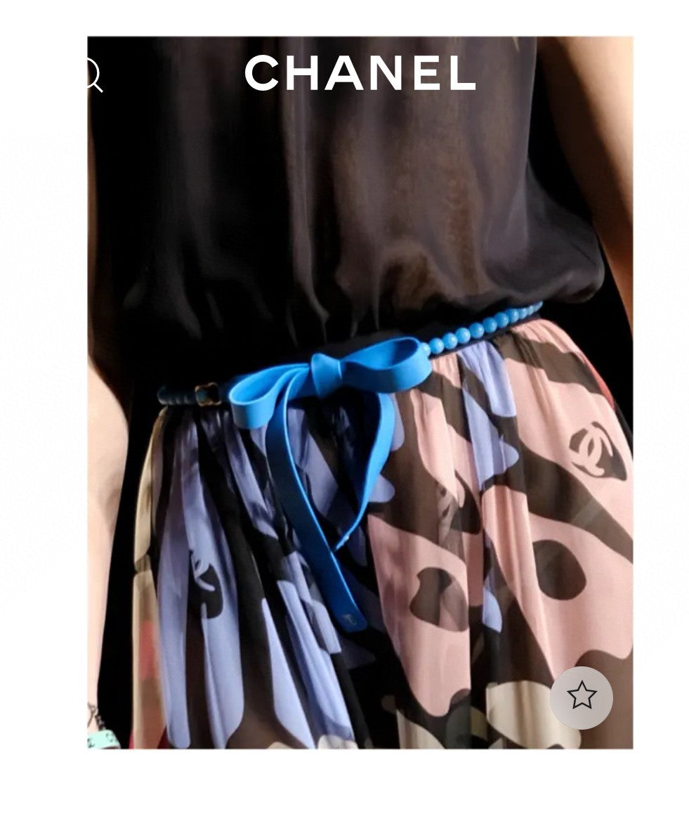 Ремінь Chanel CC з натуральної шкіри ягняти з перлинним декором — фото 6