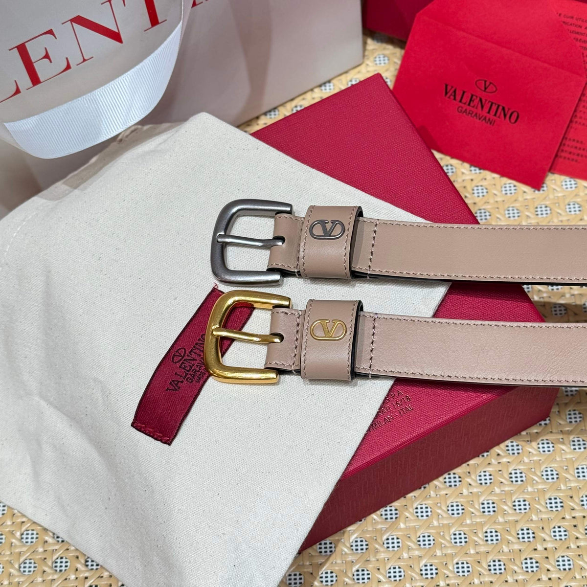 Ремінь Valentino з натуральної шкіри теляти — фото 6