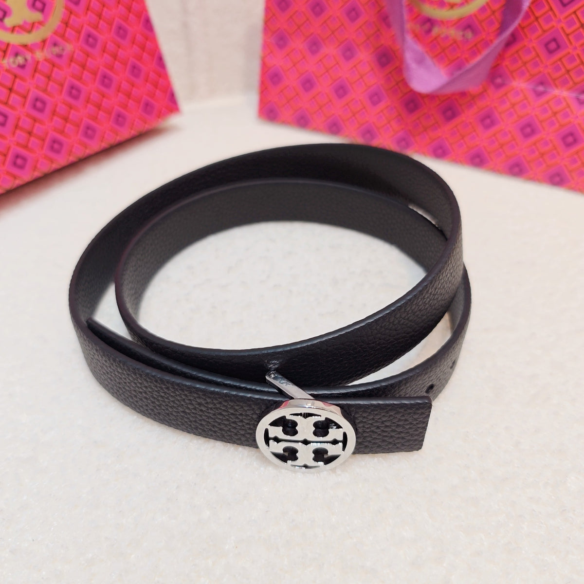 Ремінь Tory Burch з натуральної шкіри теляти — фото 2