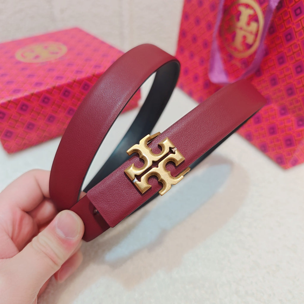 Ремінь Tory Burch з натуральної шкіри теляти — фото 2