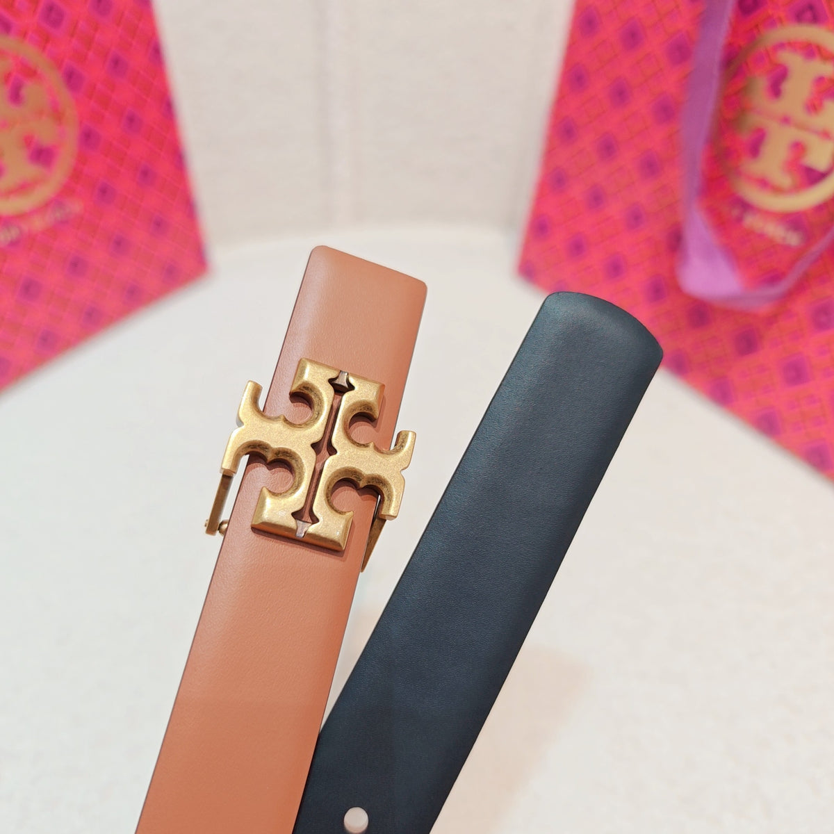 Ремінь Tory Burch з натуральної шкіри теляти — фото 4
