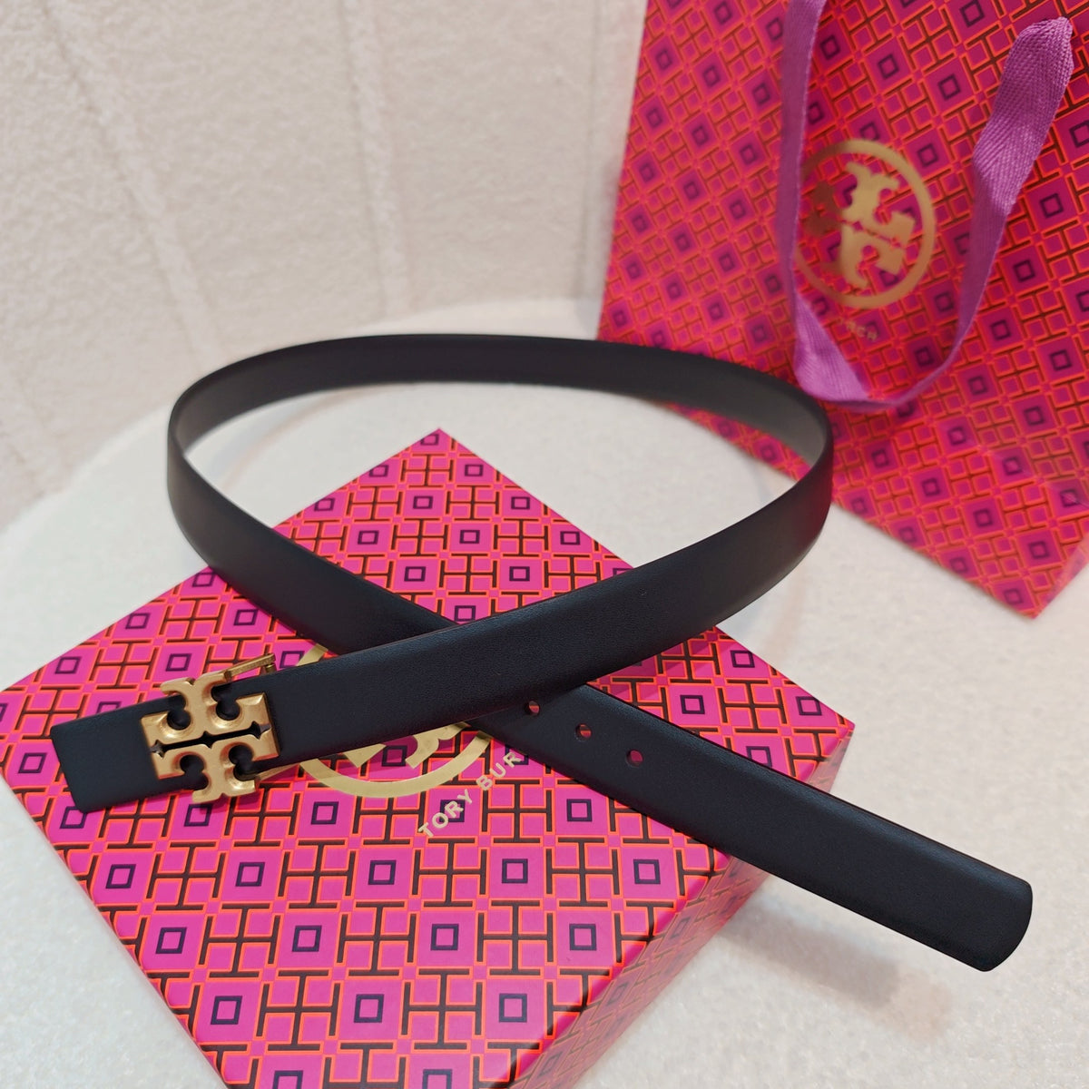 Ремінь Tory Burch з натуральної шкіри теляти — фото 1
