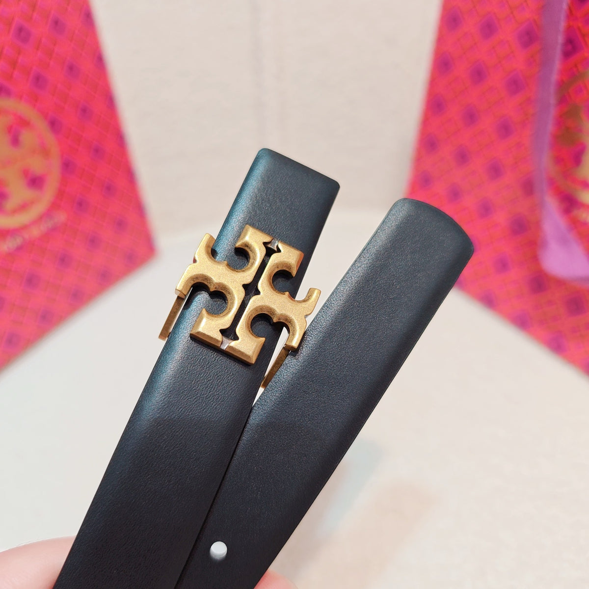 Ремінь Tory Burch з натуральної шкіри теляти — фото 3