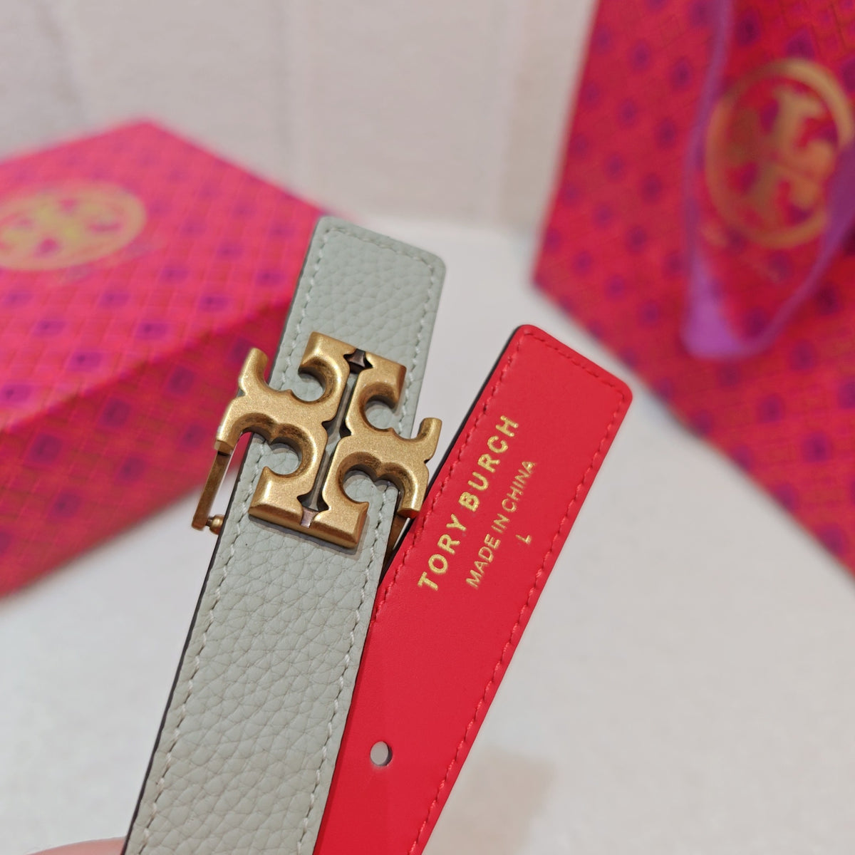 Ремінь Tory Burch з натуральної шкіри теляти — фото 5