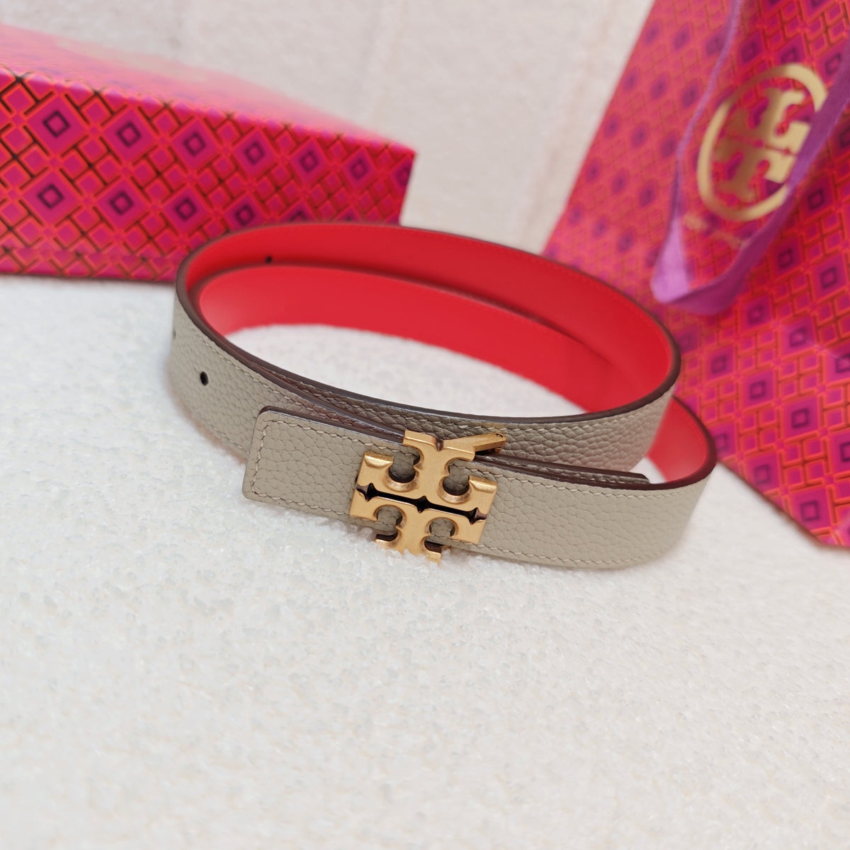Ремінь Tory Burch з натуральної шкіри теляти — фото 1