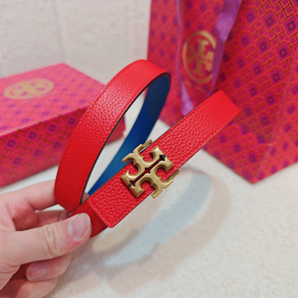 Ремінь Tory Burch з натуральної шкіри теляти — фото 2