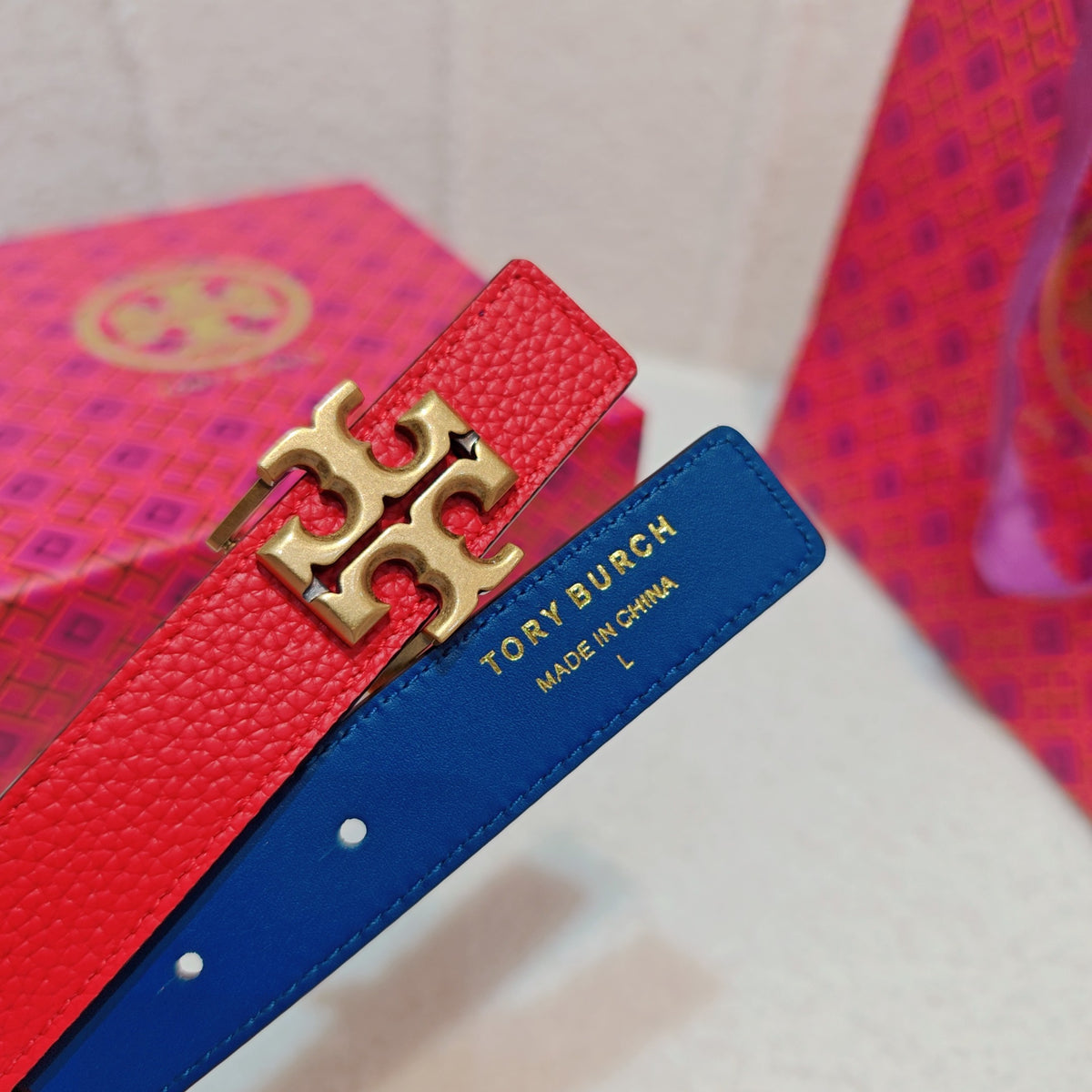 Ремінь Tory Burch з натуральної шкіри теляти — фото 4