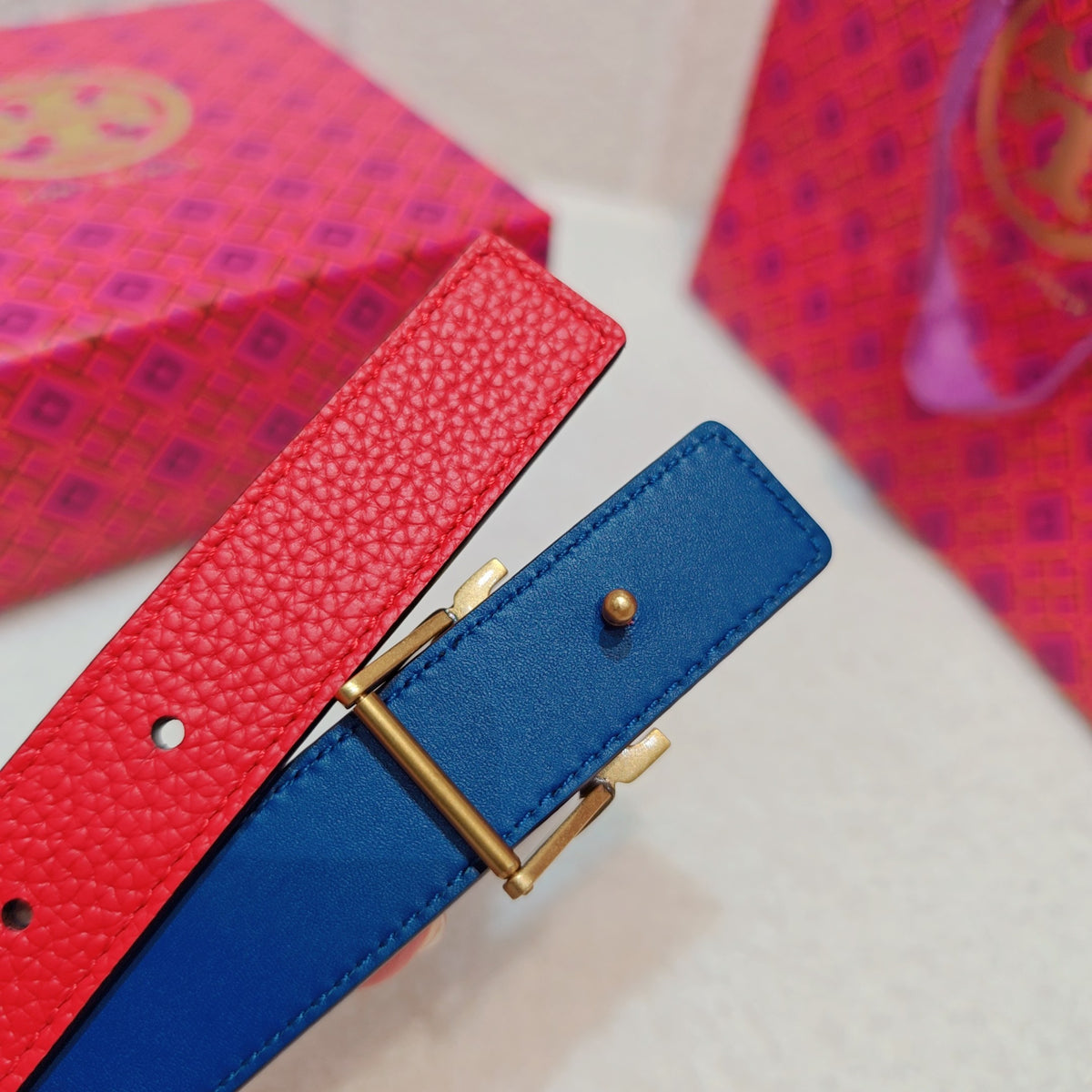 Ремінь Tory Burch з натуральної шкіри теляти — фото 5