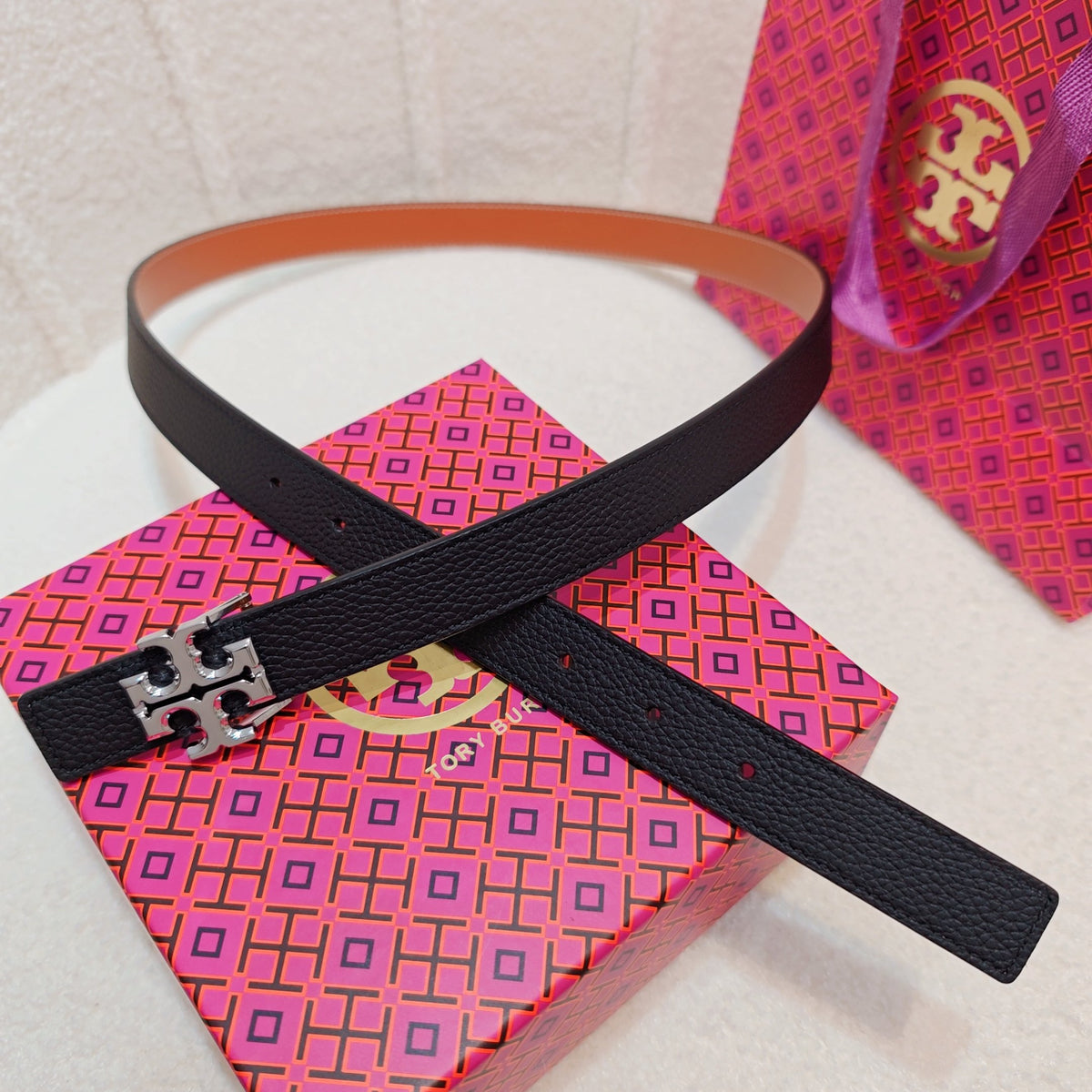 Ремінь Tory Burch з натуральної шкіри теляти — фото 1