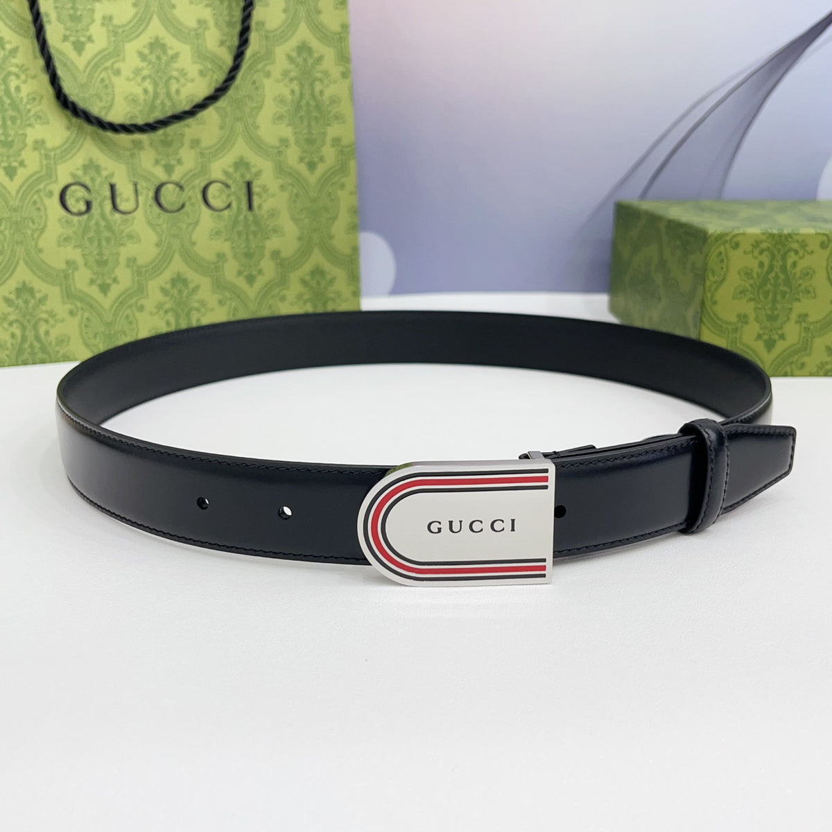 Ремінь Gucci з натуральної шкіри — фото 1