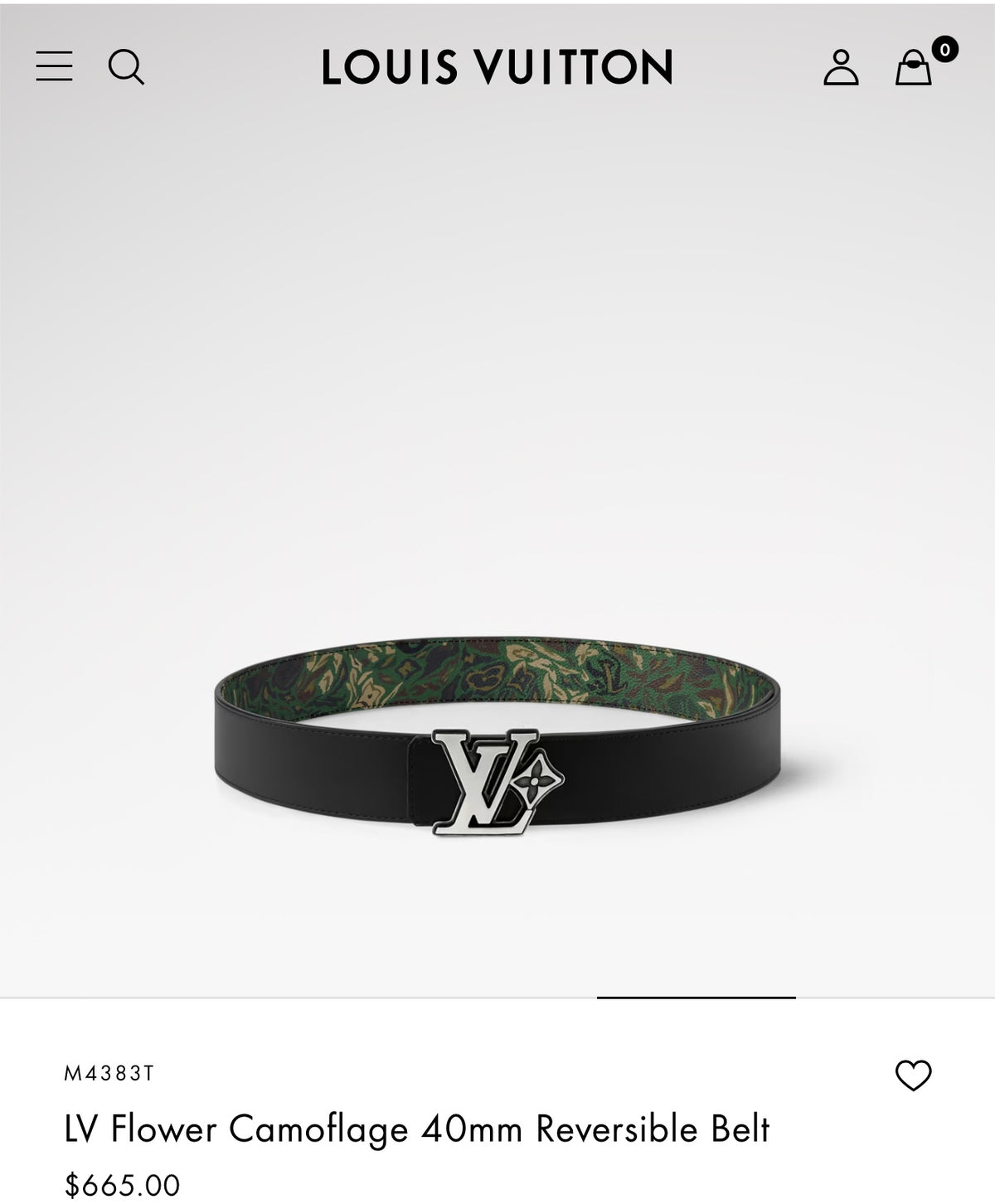 Ремінь Louis Vuitton з текстилю — фото 6