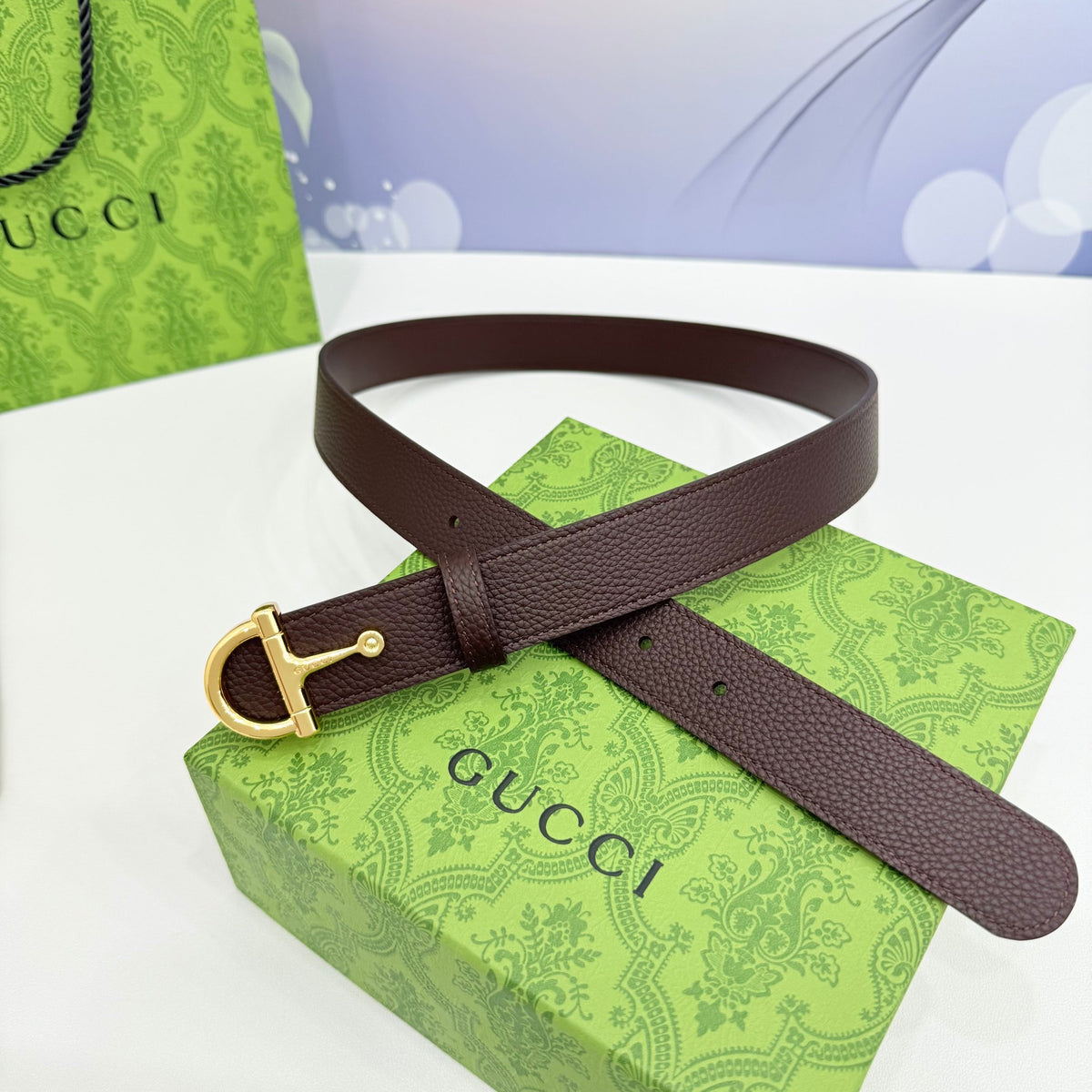 Ремінь Gucci з натуральної шкіри — фото 2