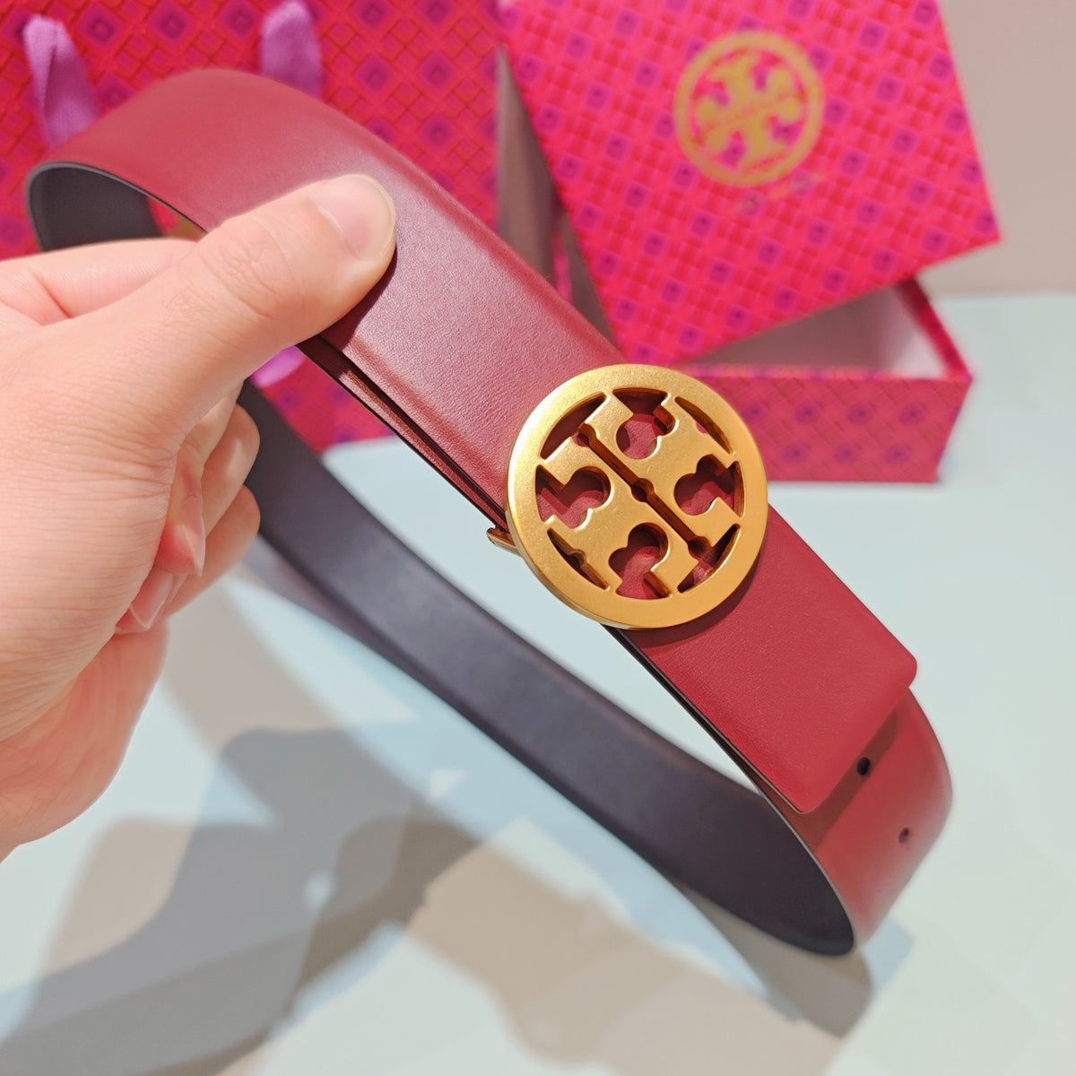 Ремінь Tory Burch з натуральної шкіри — фото 3