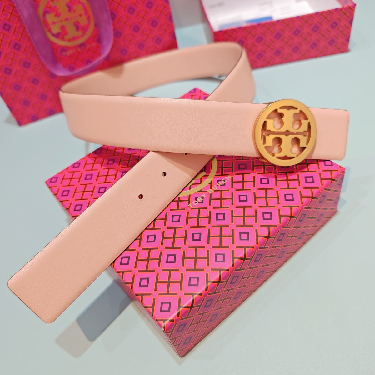 Ремінь Tory Burch з натуральної шкіри — фото 4