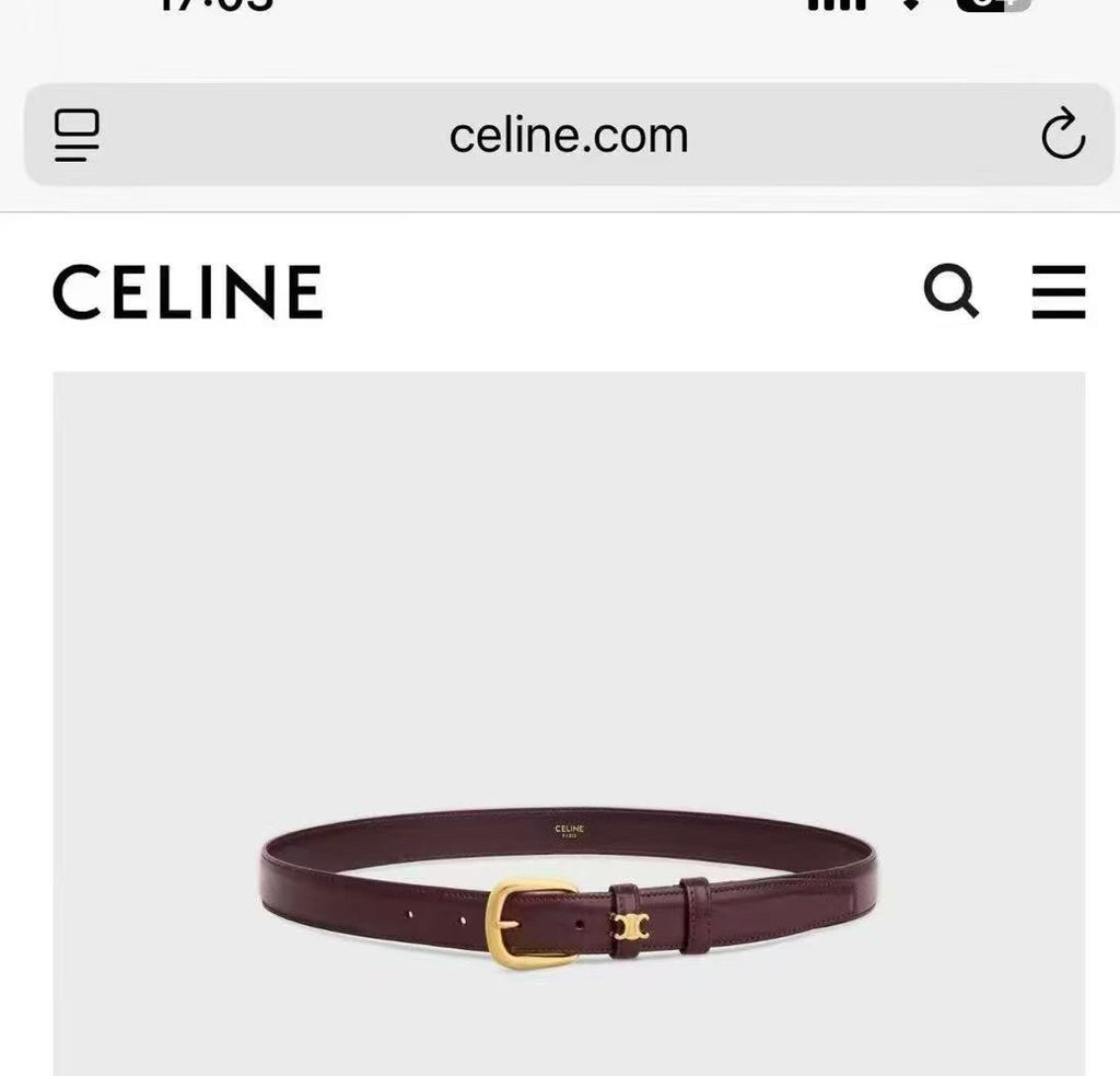 Ремінь Celine з натуральної шкіри теляти — фото 6
