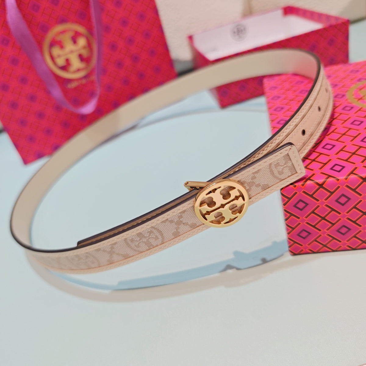Ремінь Tory Burch з шкіри — фото 1