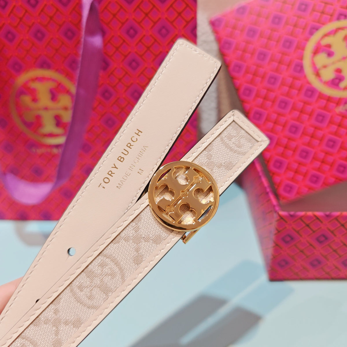 Ремінь Tory Burch з шкіри — фото 5