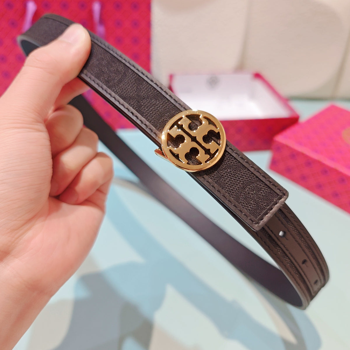 Ремінь Tory Burch з шкіри — фото 2