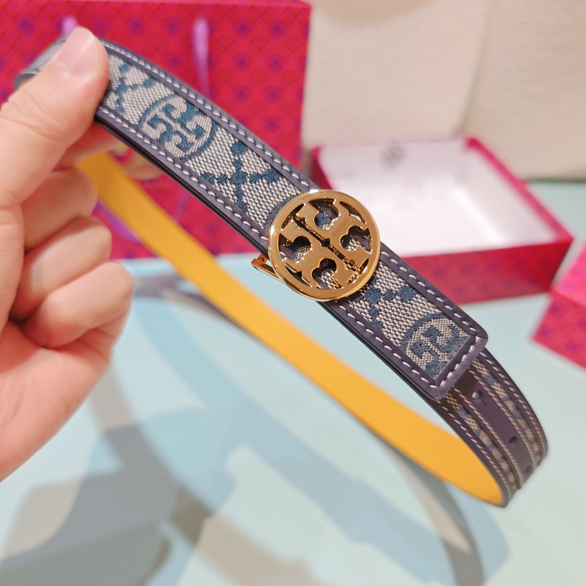 Ремінь Tory Burch з шкіри — фото 2