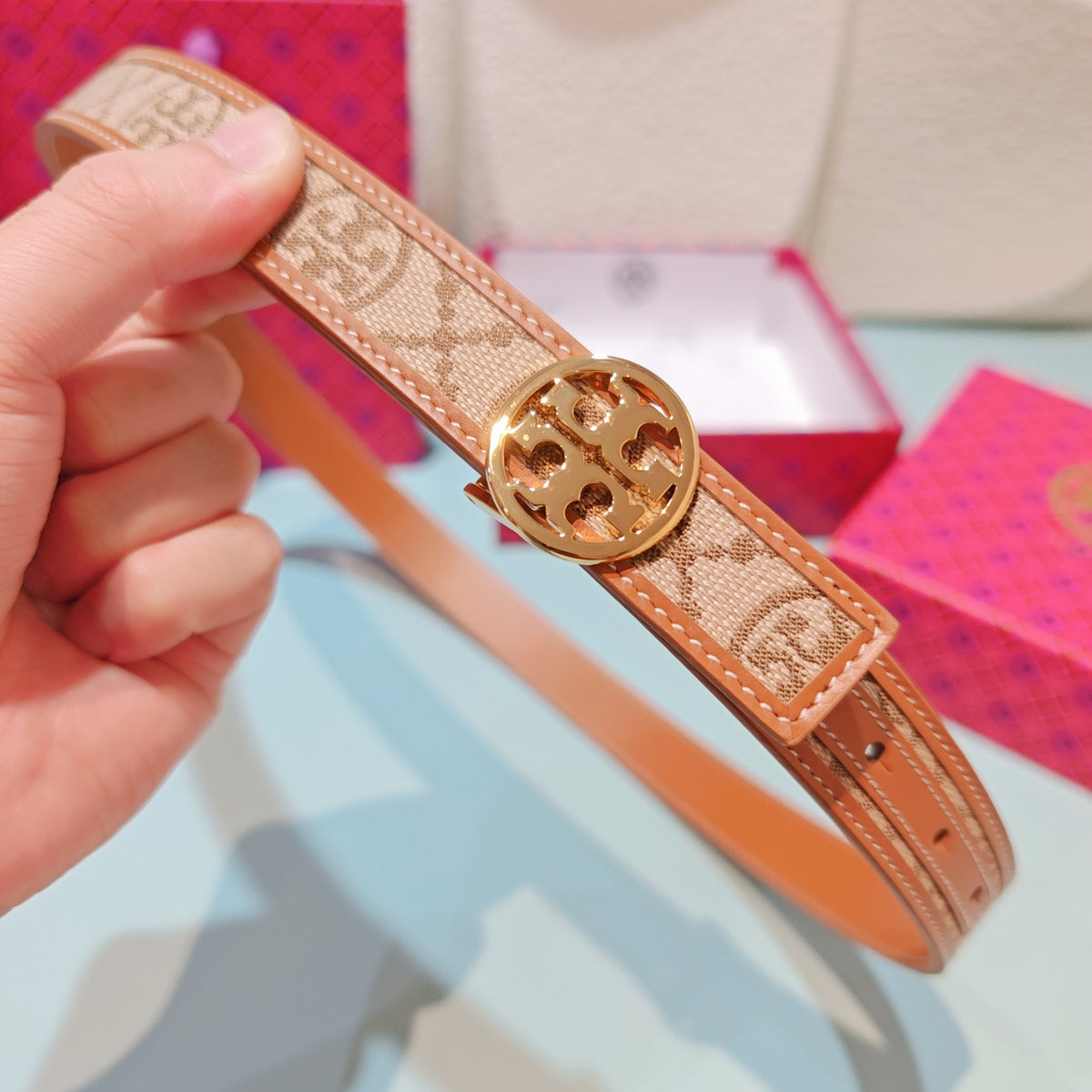 Ремінь Tory Burch з шкіри — фото 2