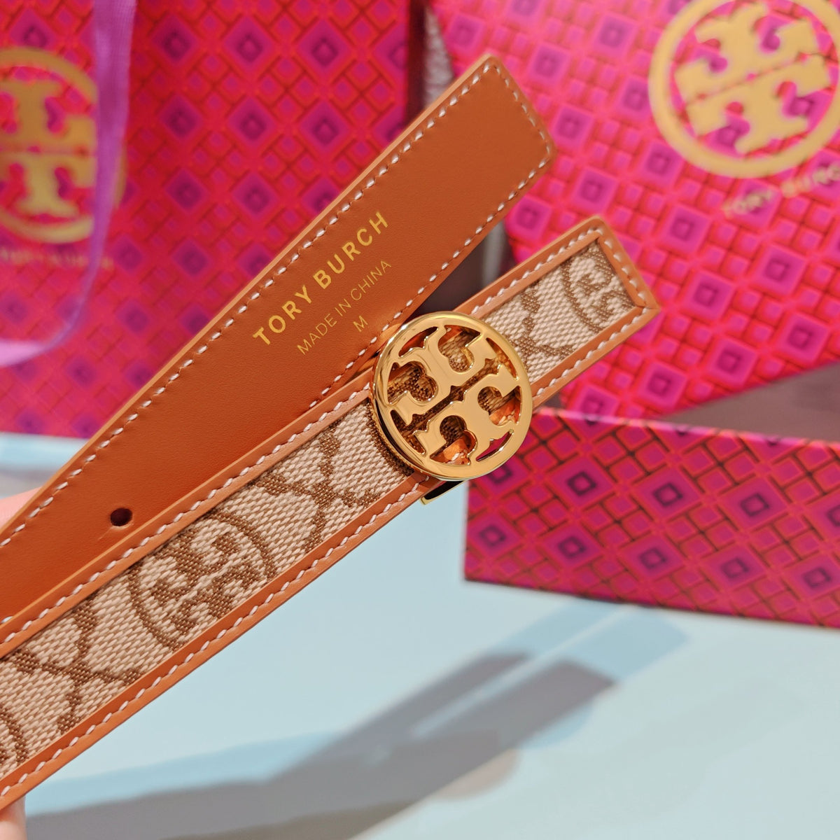Ремінь Tory Burch з шкіри — фото 5