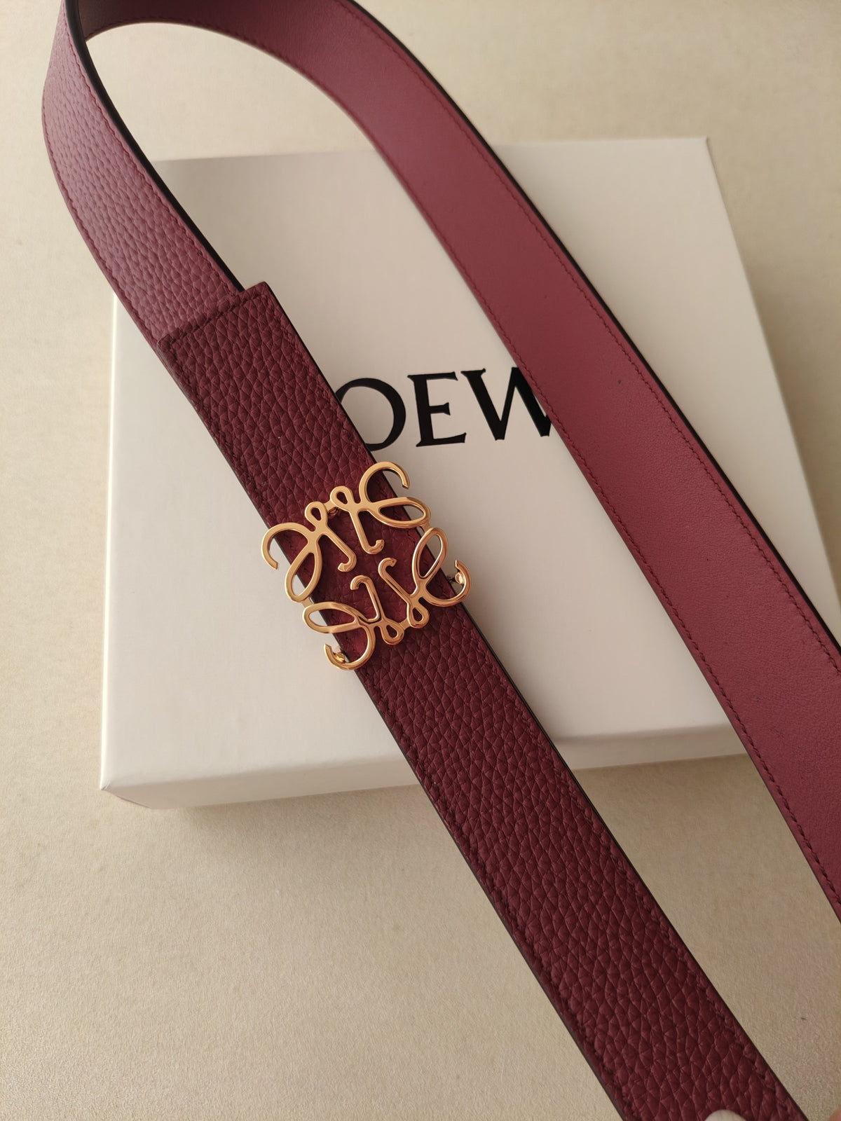 Ремінь Loewe з натуральної шкіри