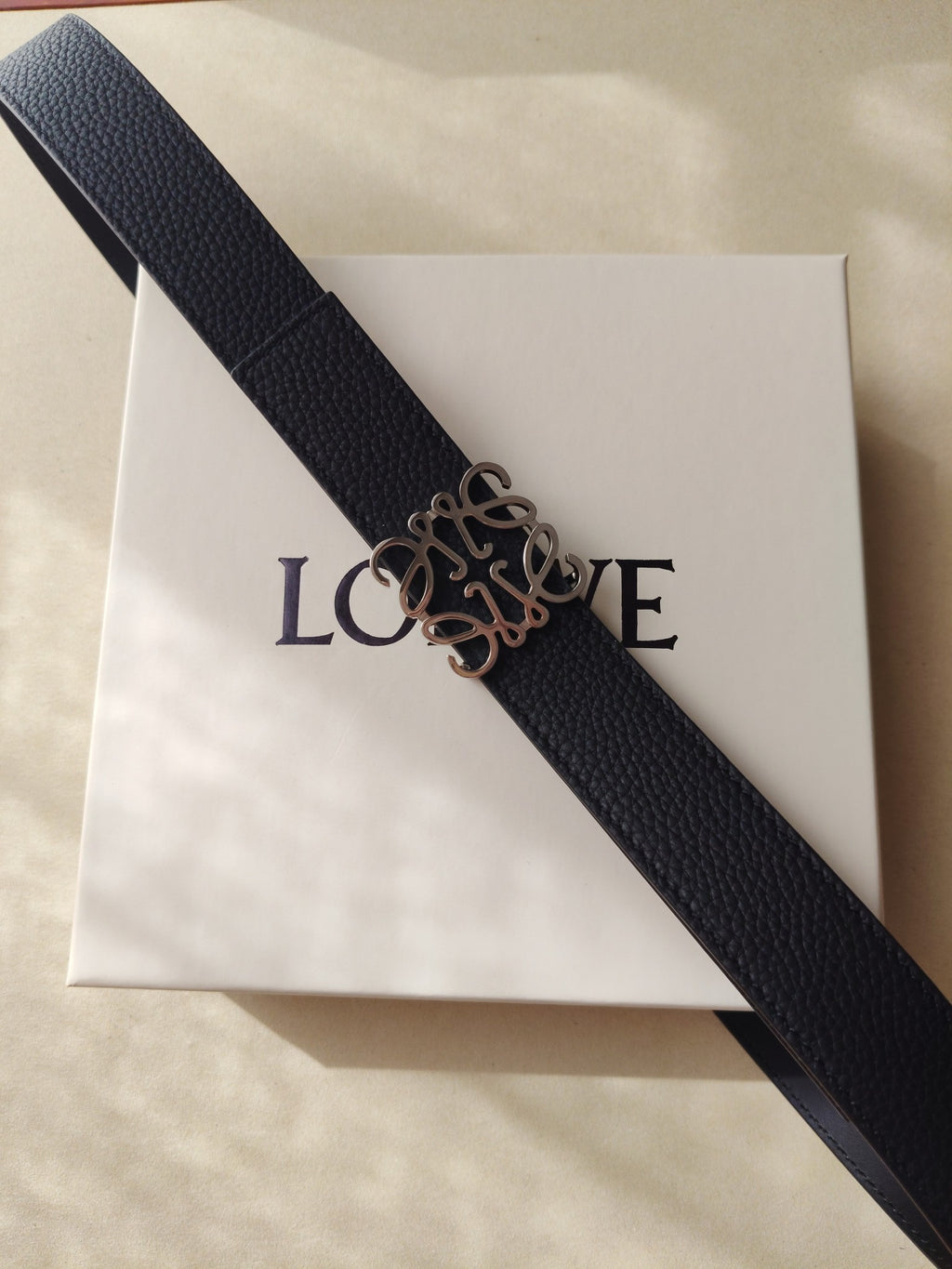 Ремінь Loewe з натуральної шкіри