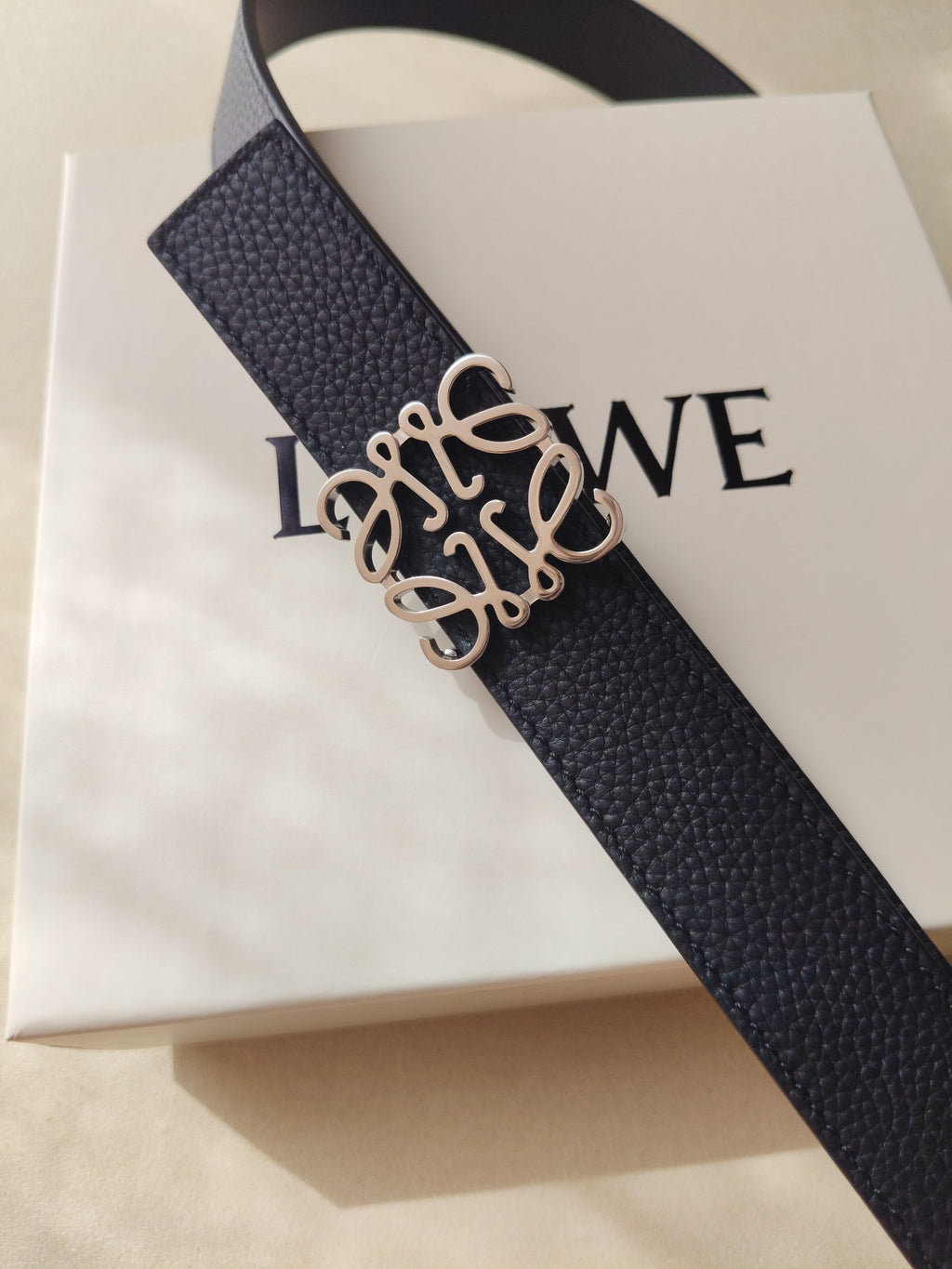Ремінь Loewe з натуральної шкіри