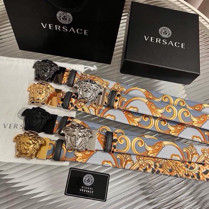 Ремінь Versace з натуральної шкіри — фото 6