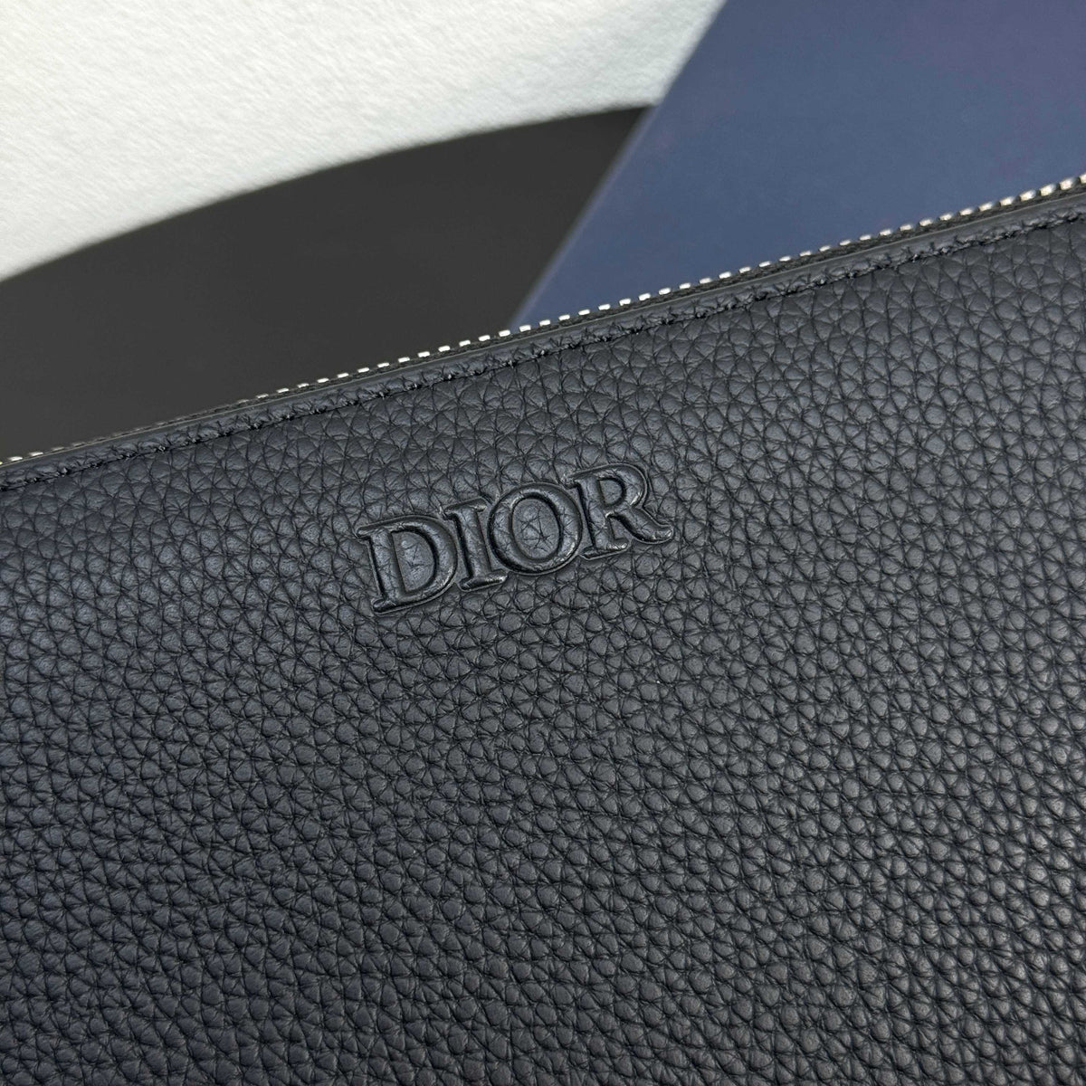 Гаманець Dior з натуральної шкіри, чорний — фото 3
