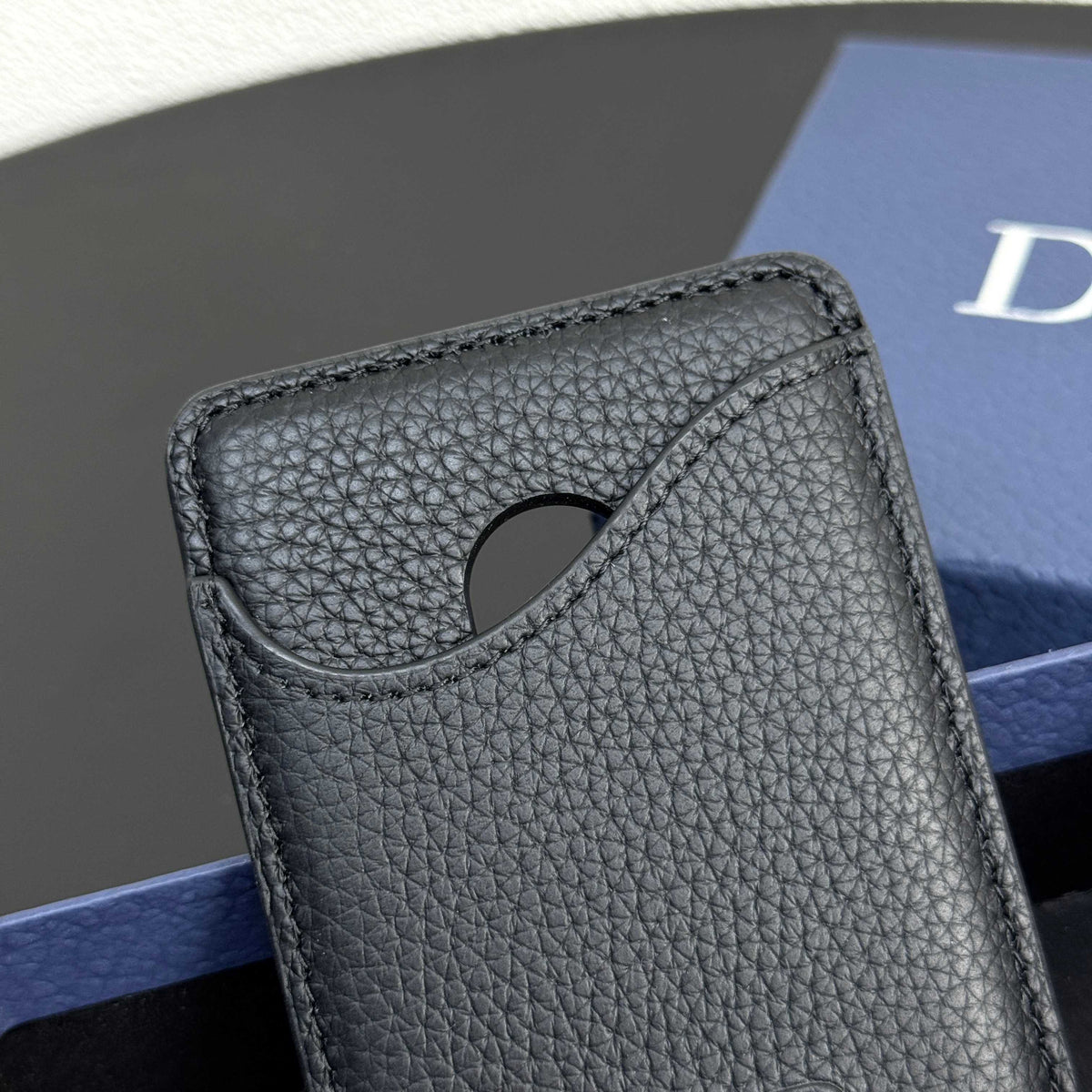 Картхолдер Dior Gravity із тисненої натуральної шкіри — фото 4