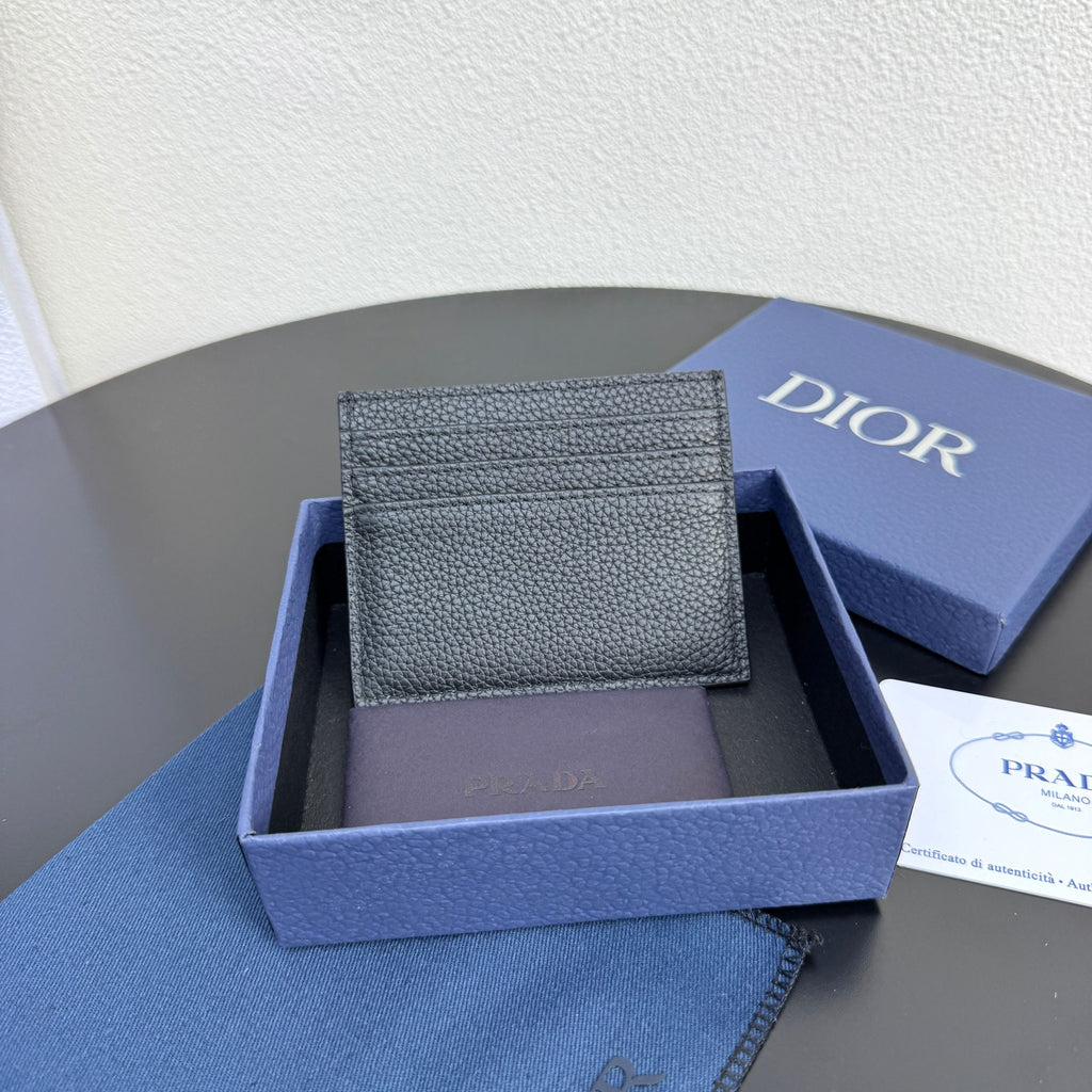 Картхолдер Dior CD Icon із зернистої натуральної шкіри — фото 4
