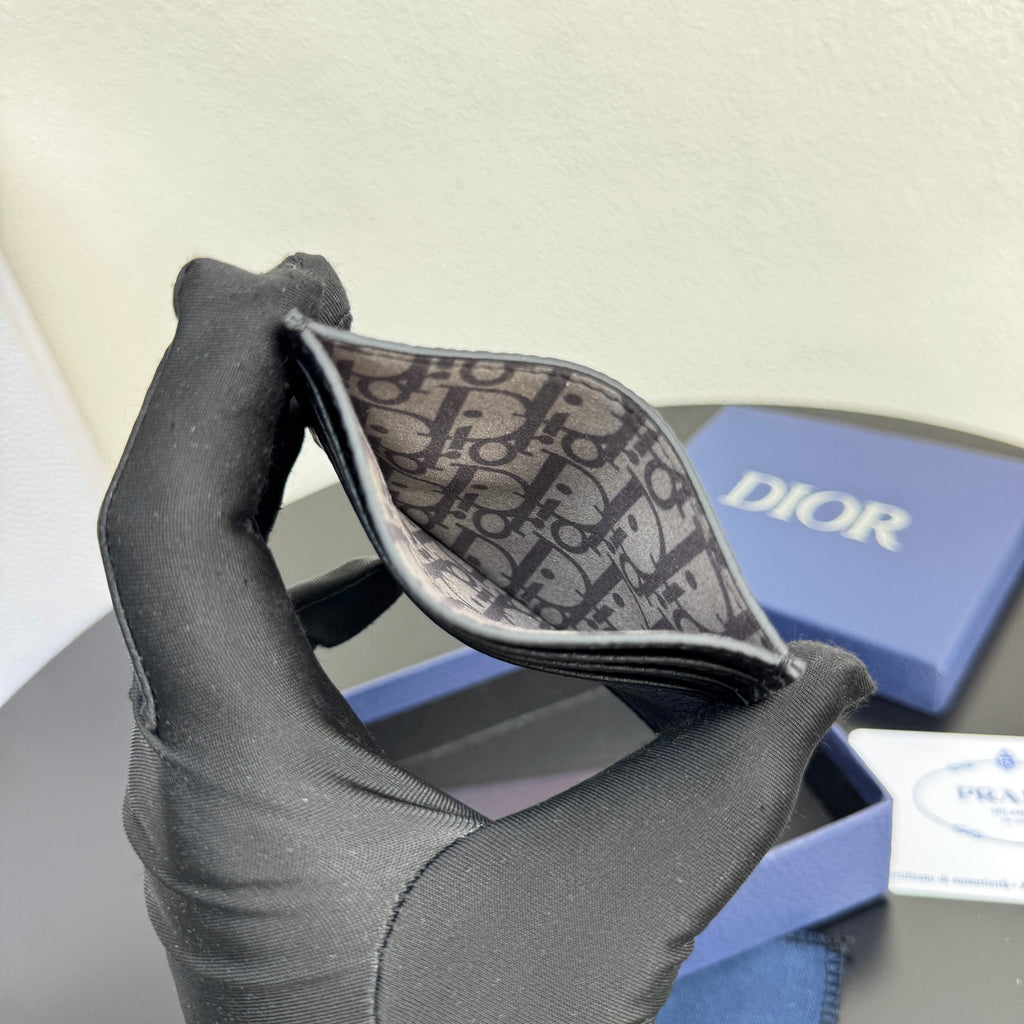 Картхолдер Dior CD Icon із зернистої натуральної шкіри — фото 7