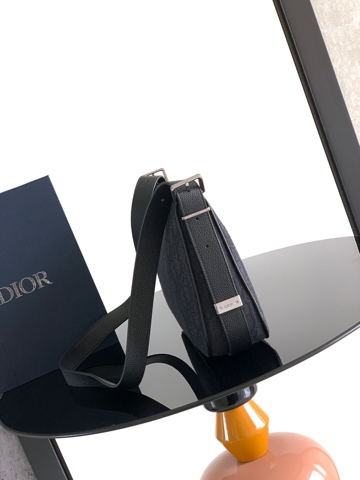 Сумка Dior Slider з текстилю й натуральної шкіри, чорна — фото 2