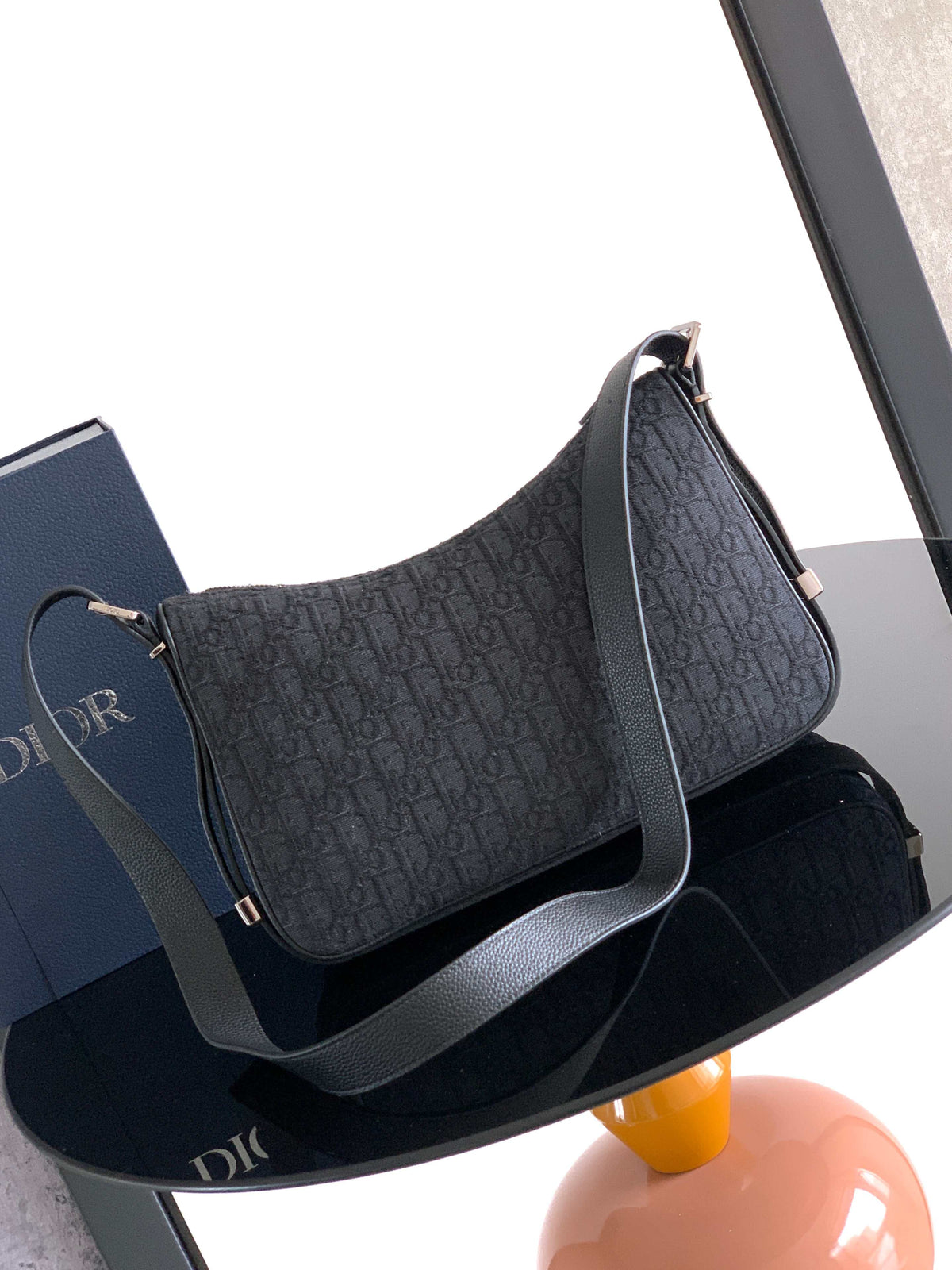 Сумка Dior Slider з текстилю й натуральної шкіри, чорна — фото 9