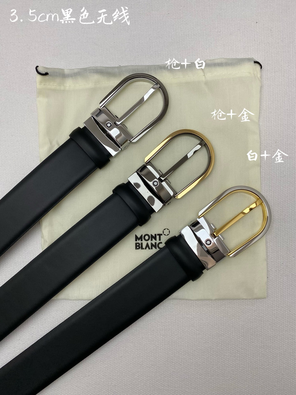 Ремінь Montblanc з шкіри — фото 6