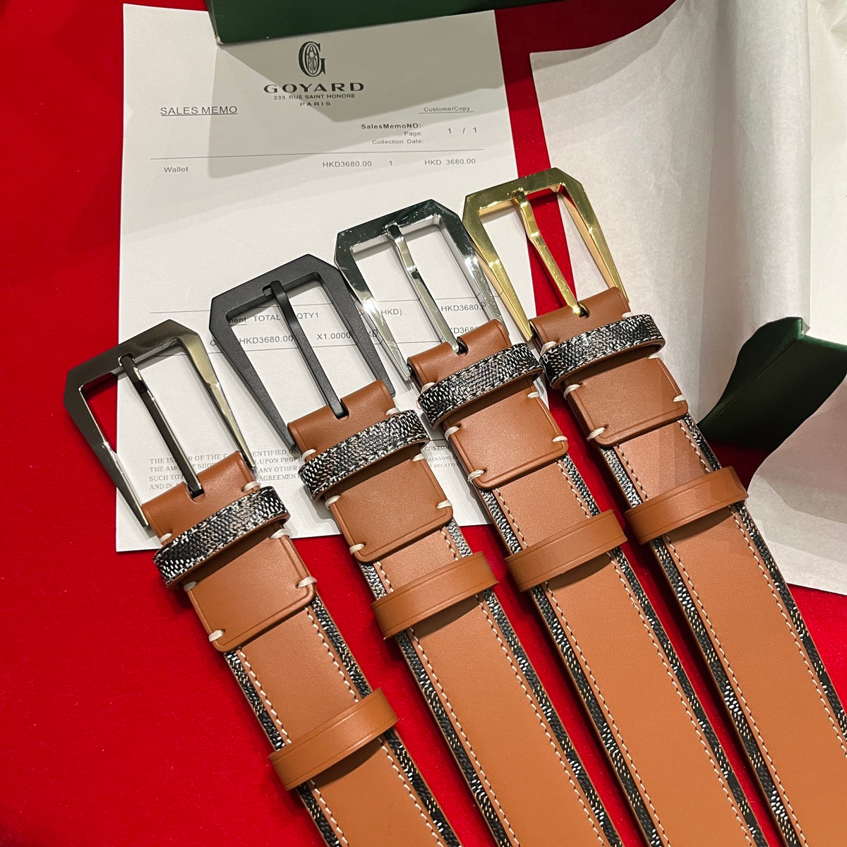 Ремінь Goyard з текстилю й натуральної шкіри — фото 6