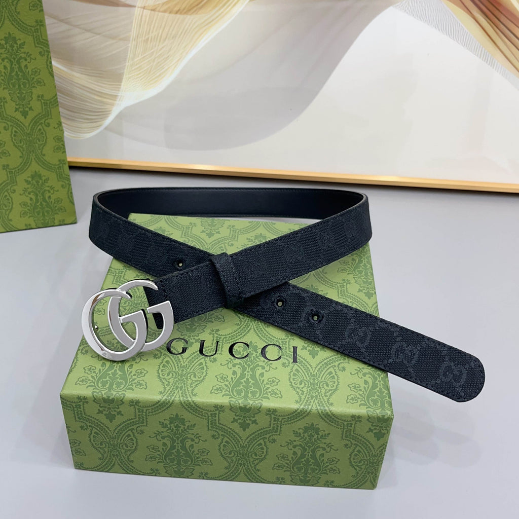 Ремінь Gucci з текстилю й натуральної шкіри — фото 3
