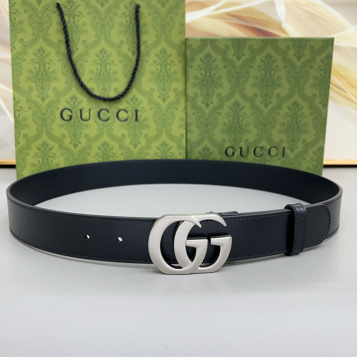 Ремінь Gucci Double G з натуральної шкіри — фото 1