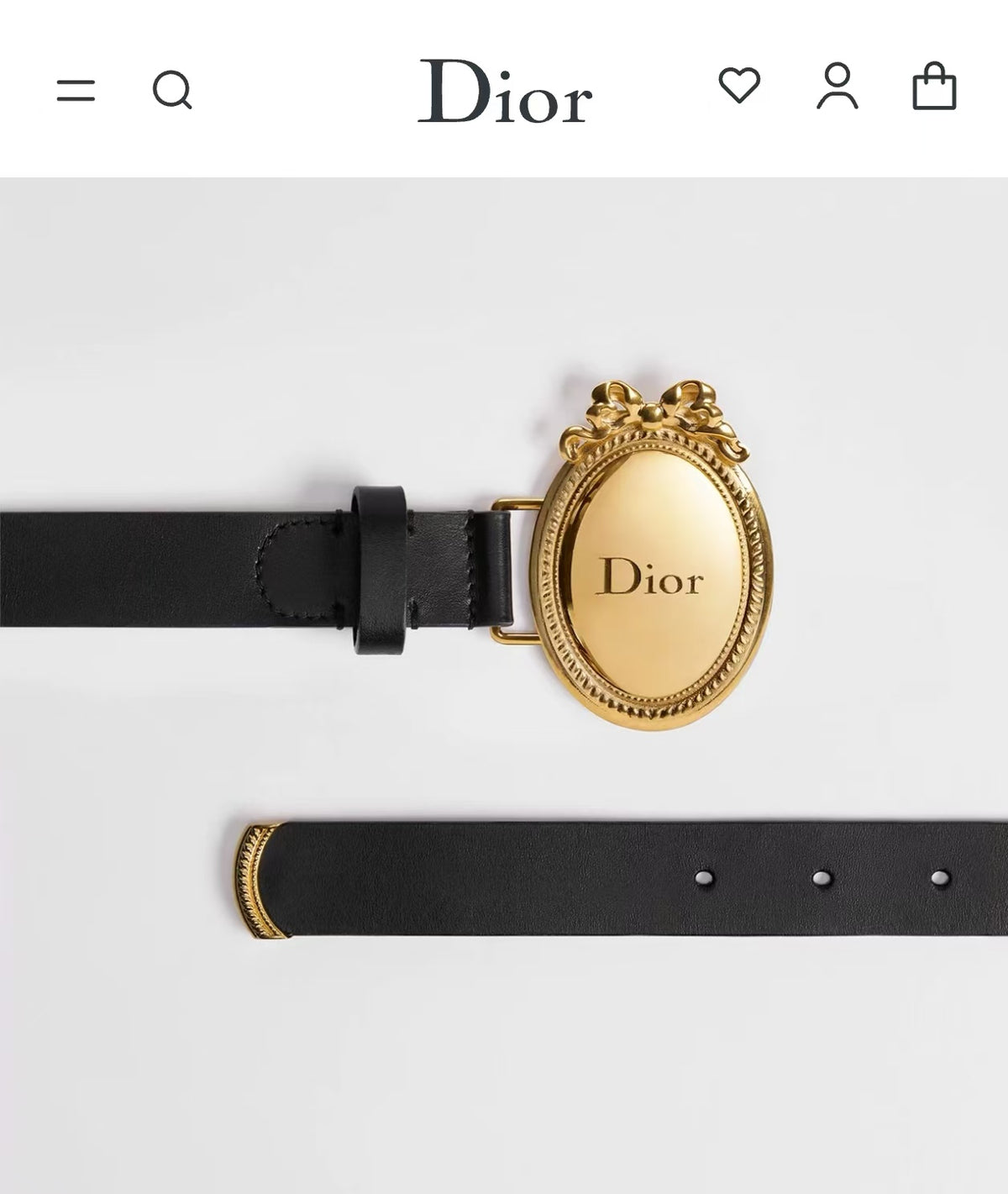Ремінь Dior з натуральної телячої шкіри