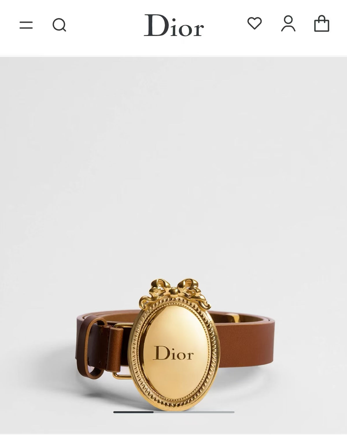 Ремінь Dior з натуральної телячої шкіри