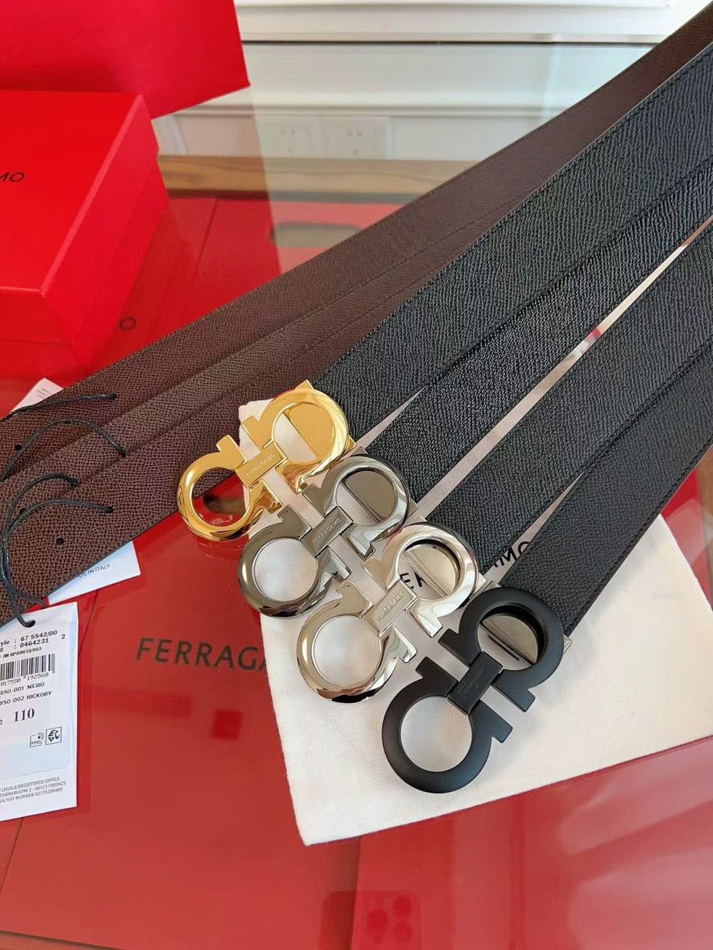 Ремінь Salvatore Ferragamo з натуральної шкіри